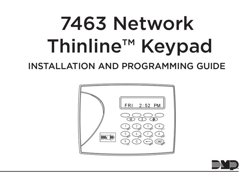 DMP Electronics Thinline 7463 Installation and programming guide