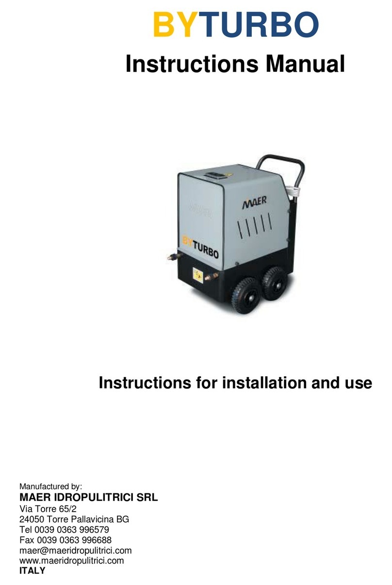 MAER IDROPULITRICI BYTURBO instruction manual
