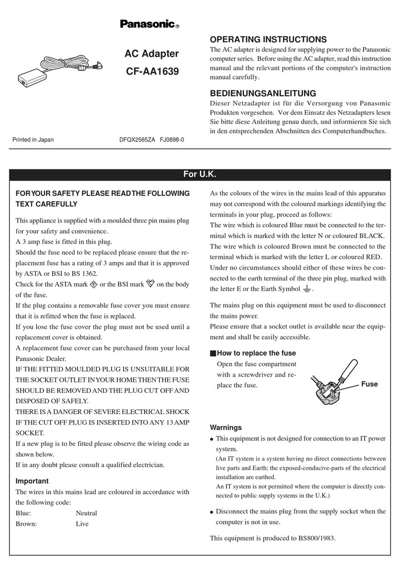 Panasonic CF-AA Series User manual