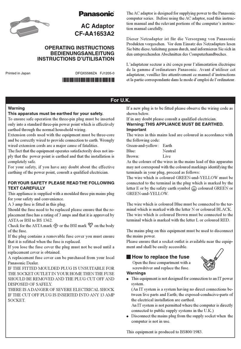 Panasonic CF-AA Series User manual