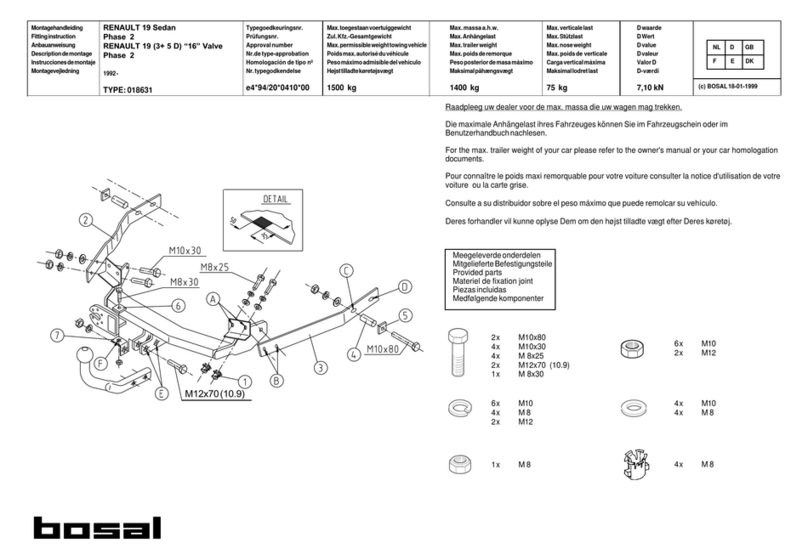 bosal 018631 FITTING INSTRUCTION bosal 018631 FITTING INSTRUCTION