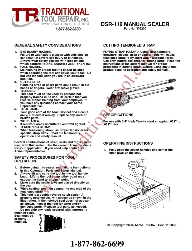 Traditional Tool Repair DSR-118 manual