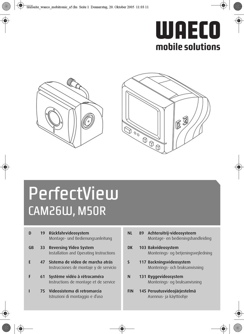 Waeco PerfectView CAM26W Installation and operating instructions