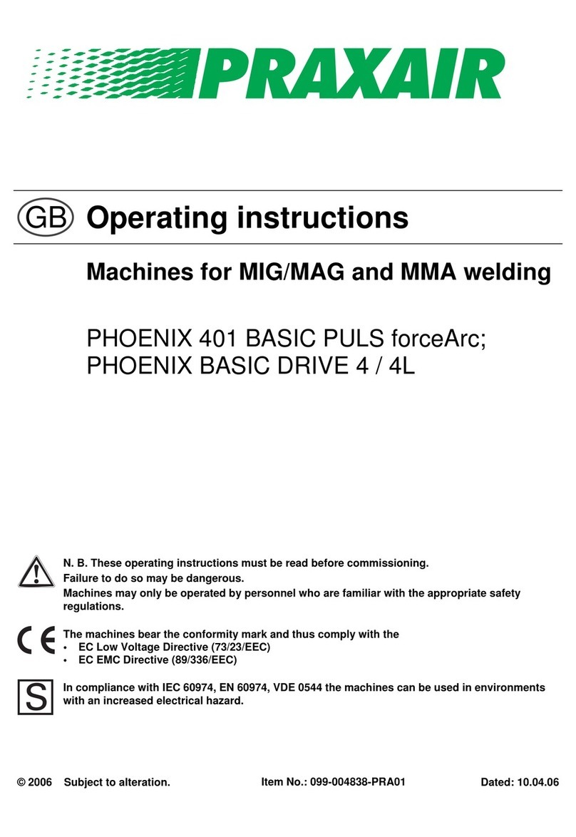 Praxair PHOENIX 401 BASIC PULS forceArc User manual