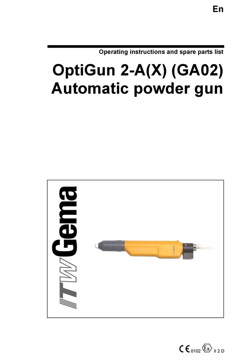 ITW Gema OptiGun 2-A Operating instructions and spare parts list