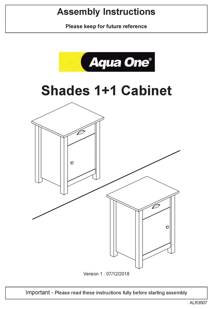 Aqua One Shades 1+1 Cabinet Assembly instructions