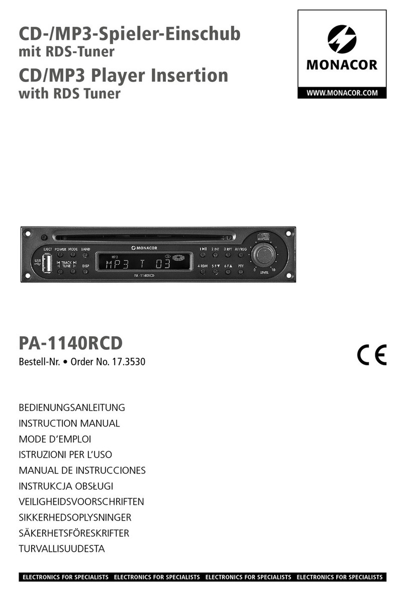 Monacor PA-1140RCD User manual