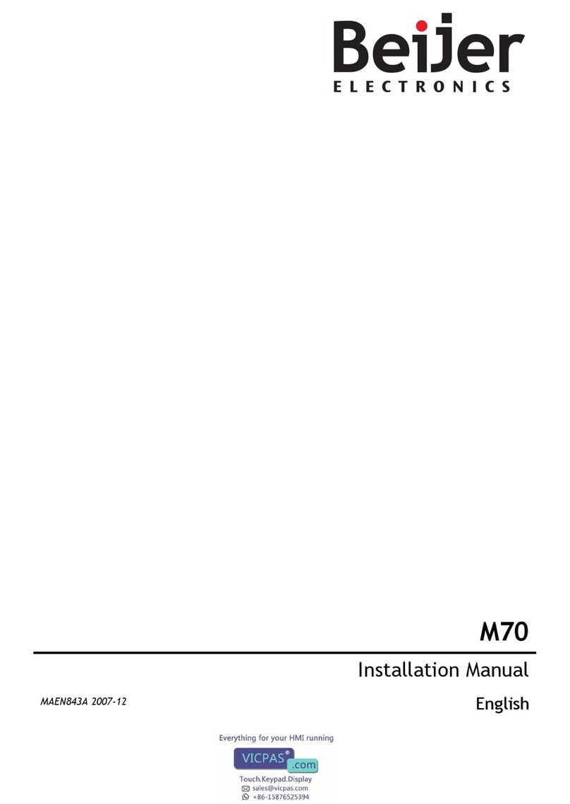 Beijer Electronics M70 installation manual