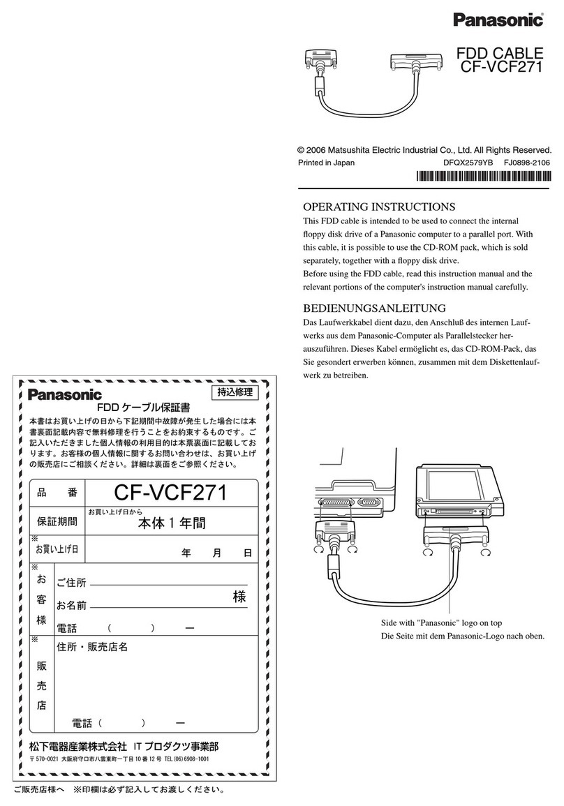 Panasonic CF-VCF Series operating instructions