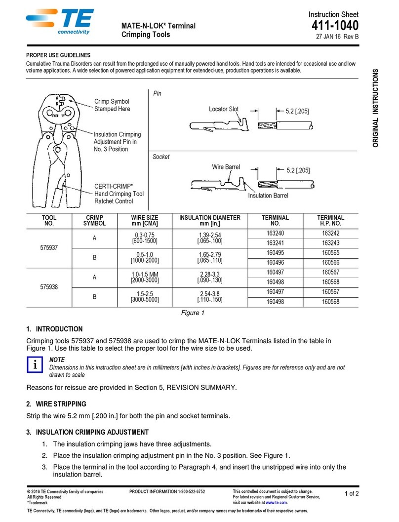 TE Connectivity 575937 instruction sheet