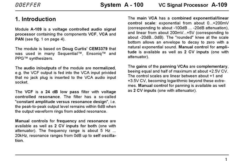 DOEPFER A-109 User manual