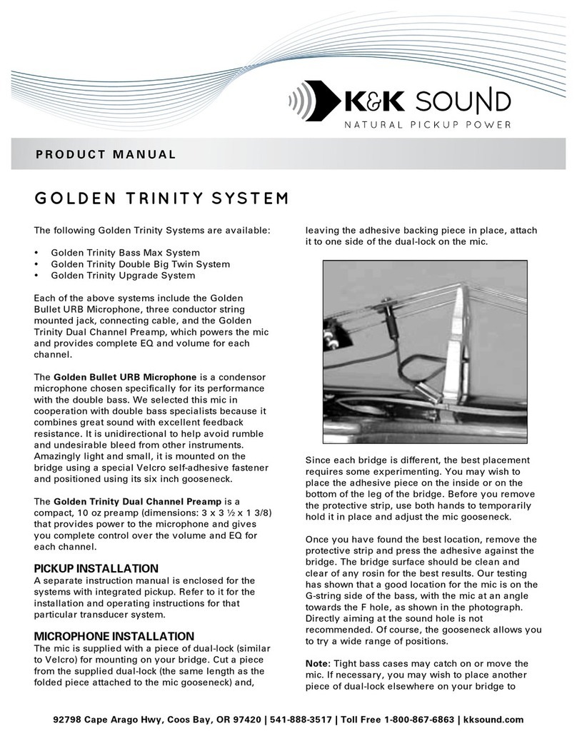 K&K Sound GOLDEN TRINITY User manual