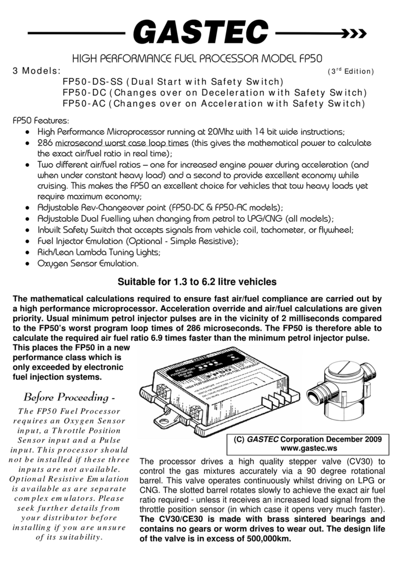 Gas-Tec FP50 Series installation instructions