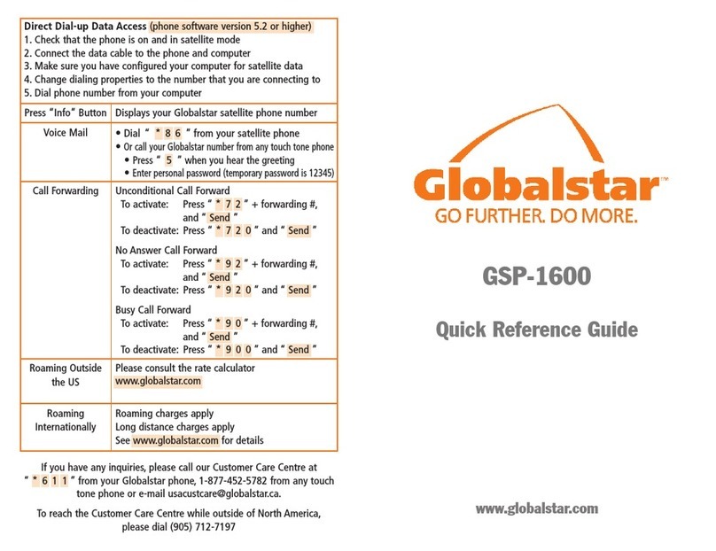 Globalstar Qualcomm GSP-1600 User manual