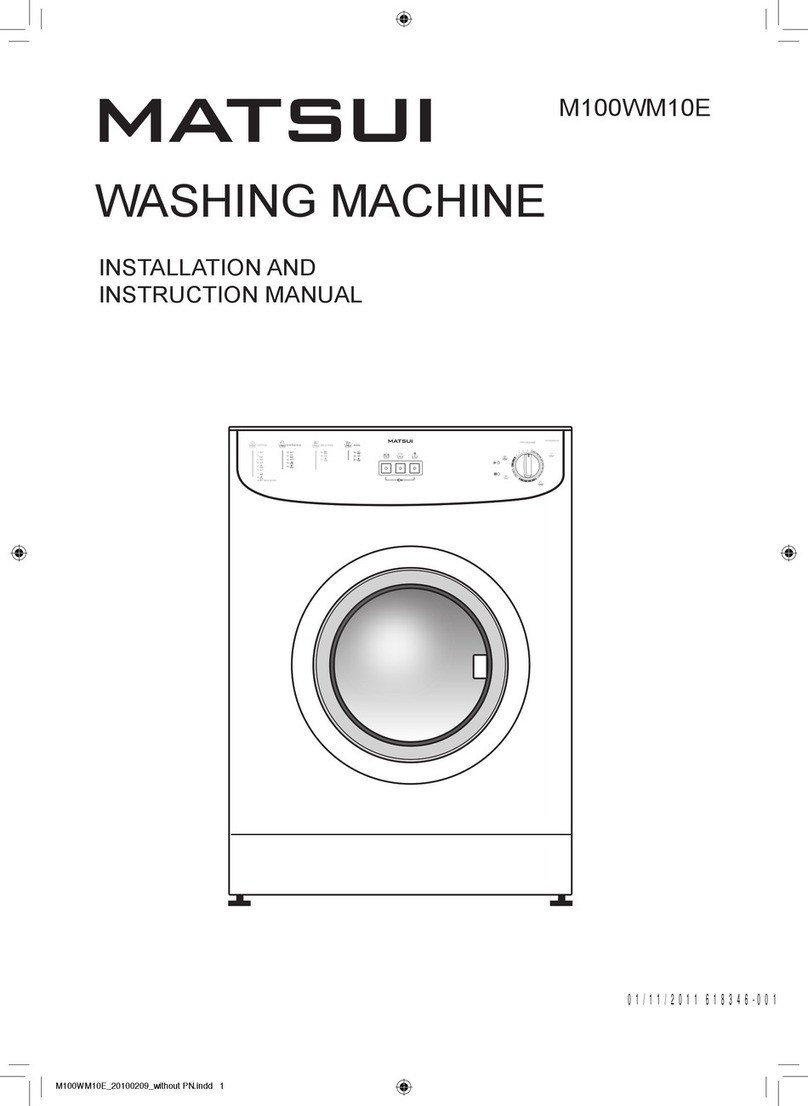Matsui M100WM10E Installation and instruction manual