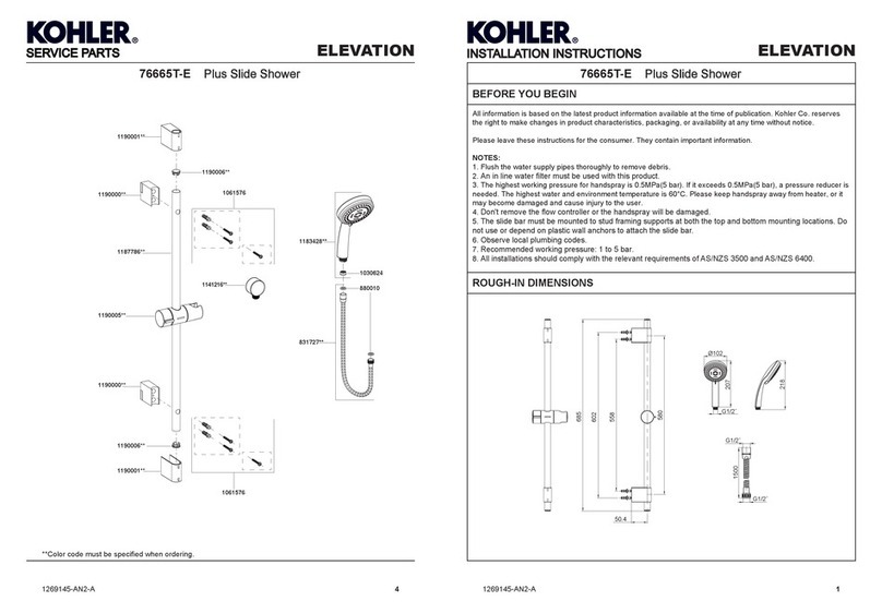 Kohler Elevation 76665T-E User manual