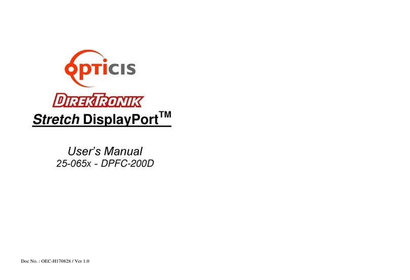 opticis Stretch DisplayPort DPFC-200D user manual opticis Stretch DisplayPort DPFC-200D user manual