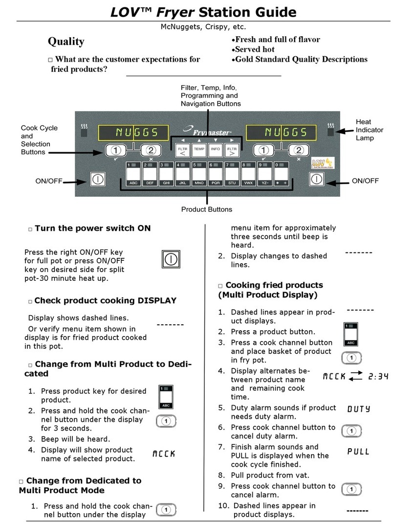 Frymaster LOV User manual