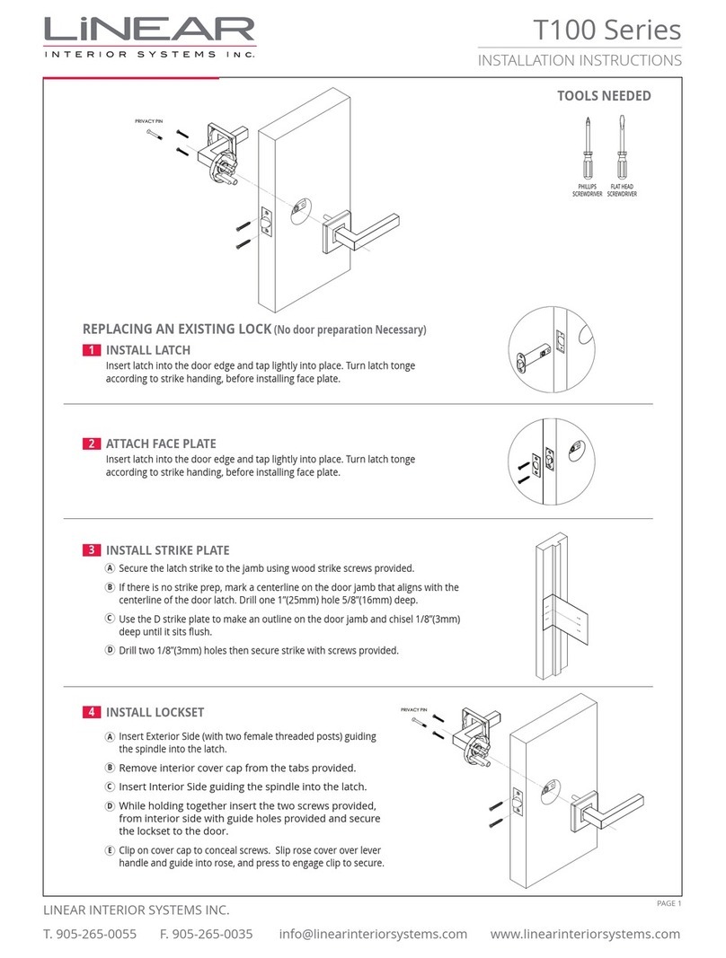 Linear T100 Series installation instructions