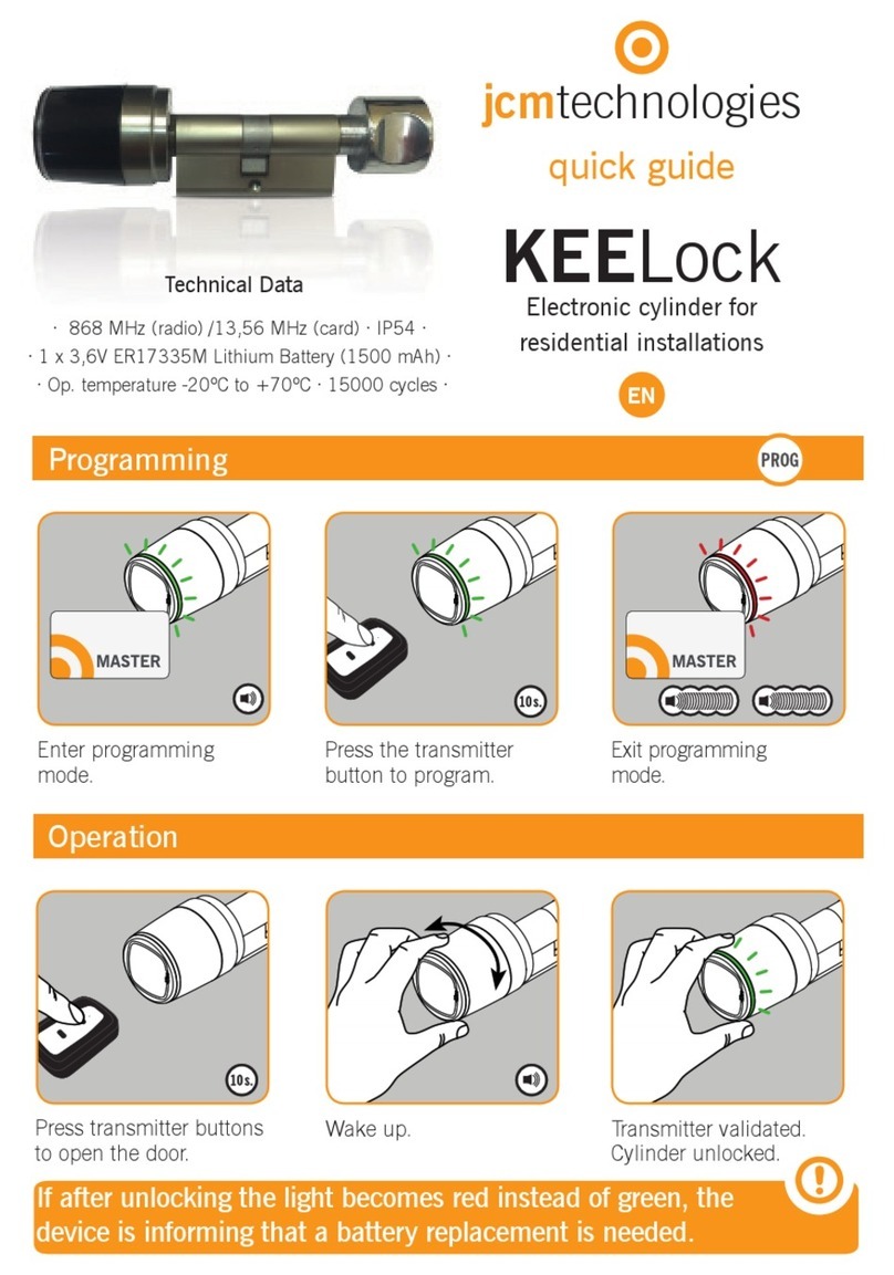 JCM Technologies KEELock quick guide