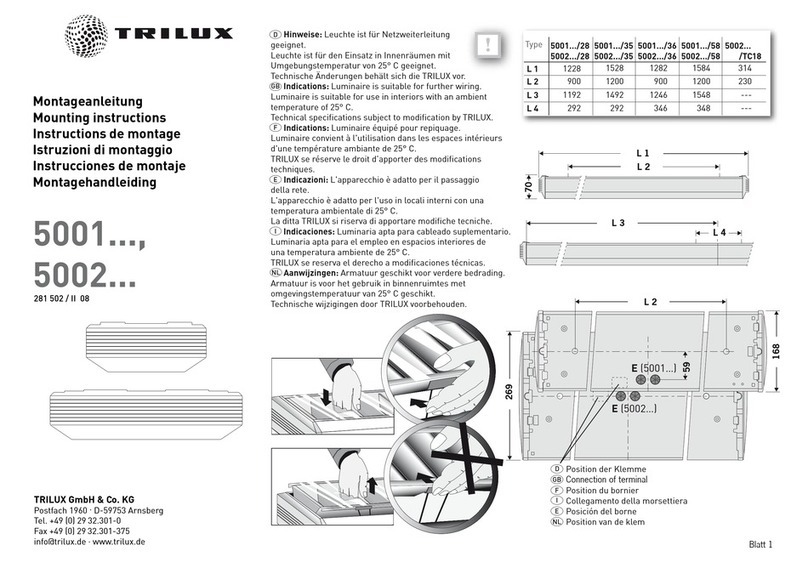Trilux 5001 Series Installation and use