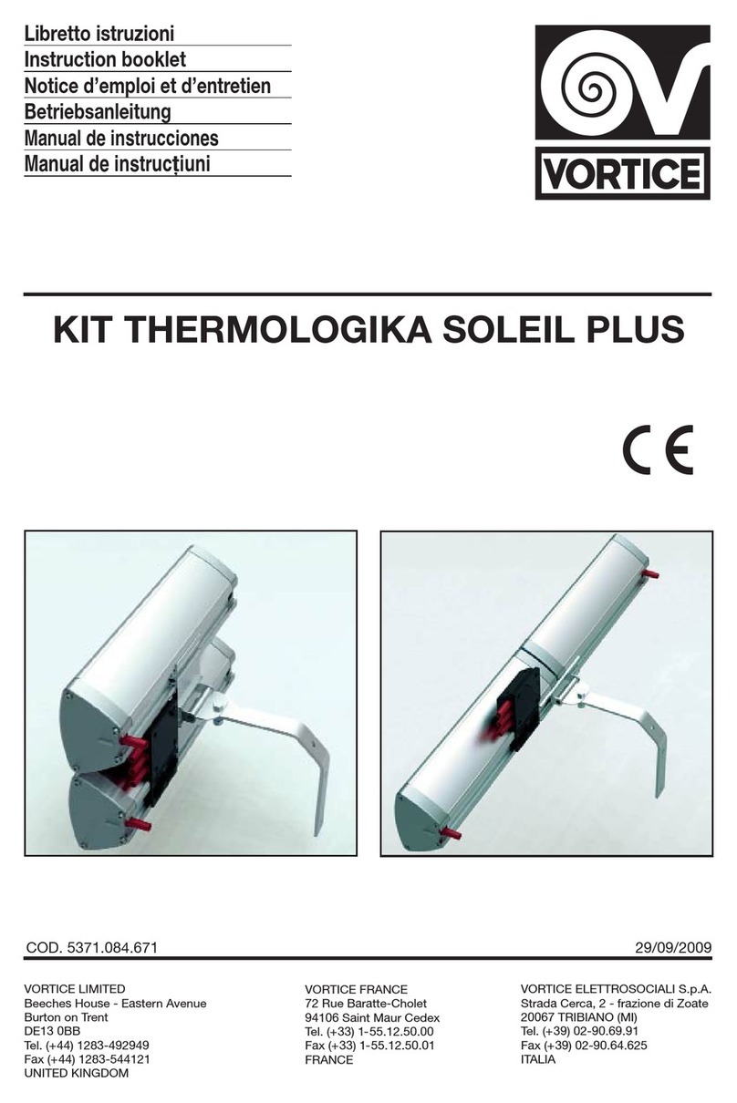 Vortice THERMOLOGIKA SOLEIL PLUS User manual