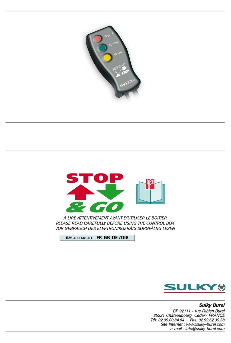 Sulky Burel Stop & Go Safety instructions