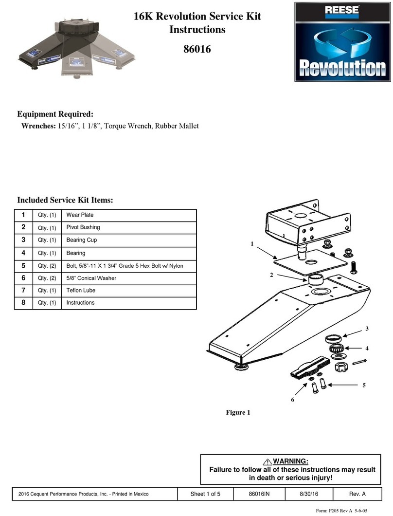 Reese Revolution 86016 User manual Reese Revolution 86016 User manual