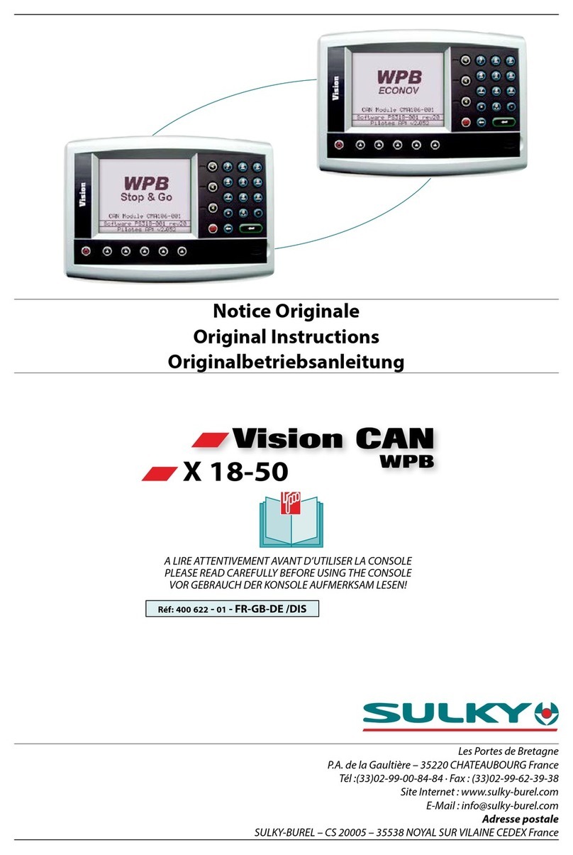 Sulky Vision CAN WPB Series Original instructions