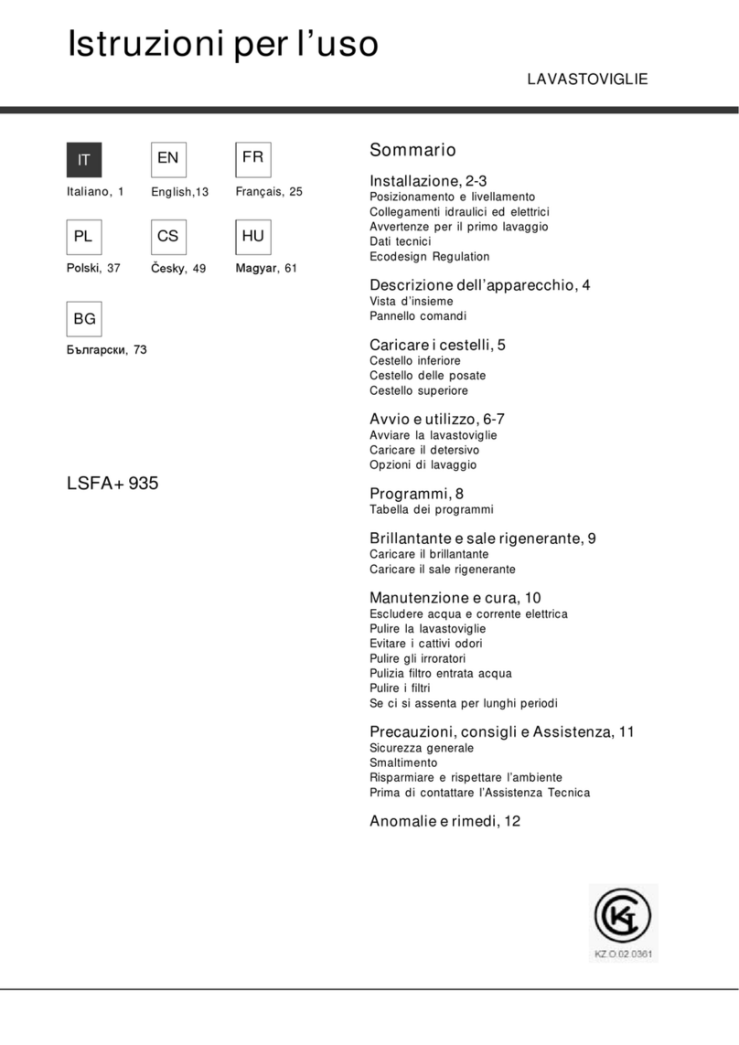 Hotpoint Ariston LSFA+ 935 User manual