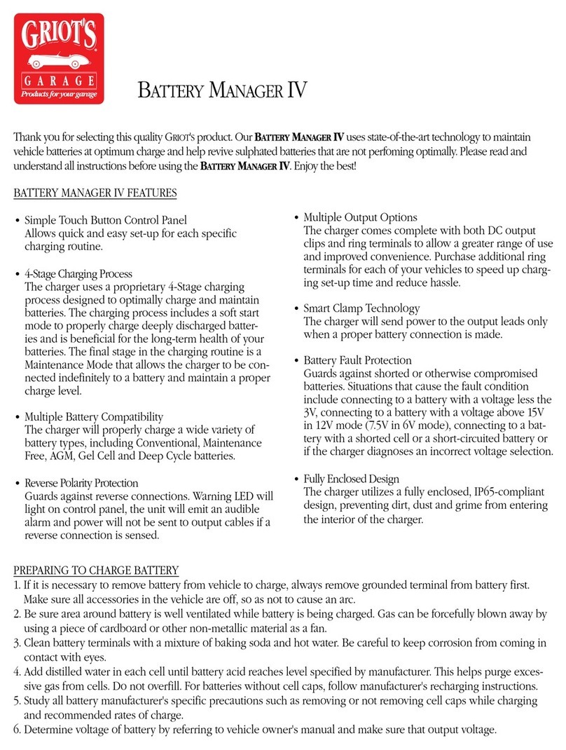 Griots Garage Battery Manager IV manual Griots Garage Battery Manager IV manual