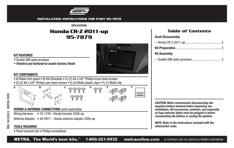 Metra Electronics 95-7879 installation instructions