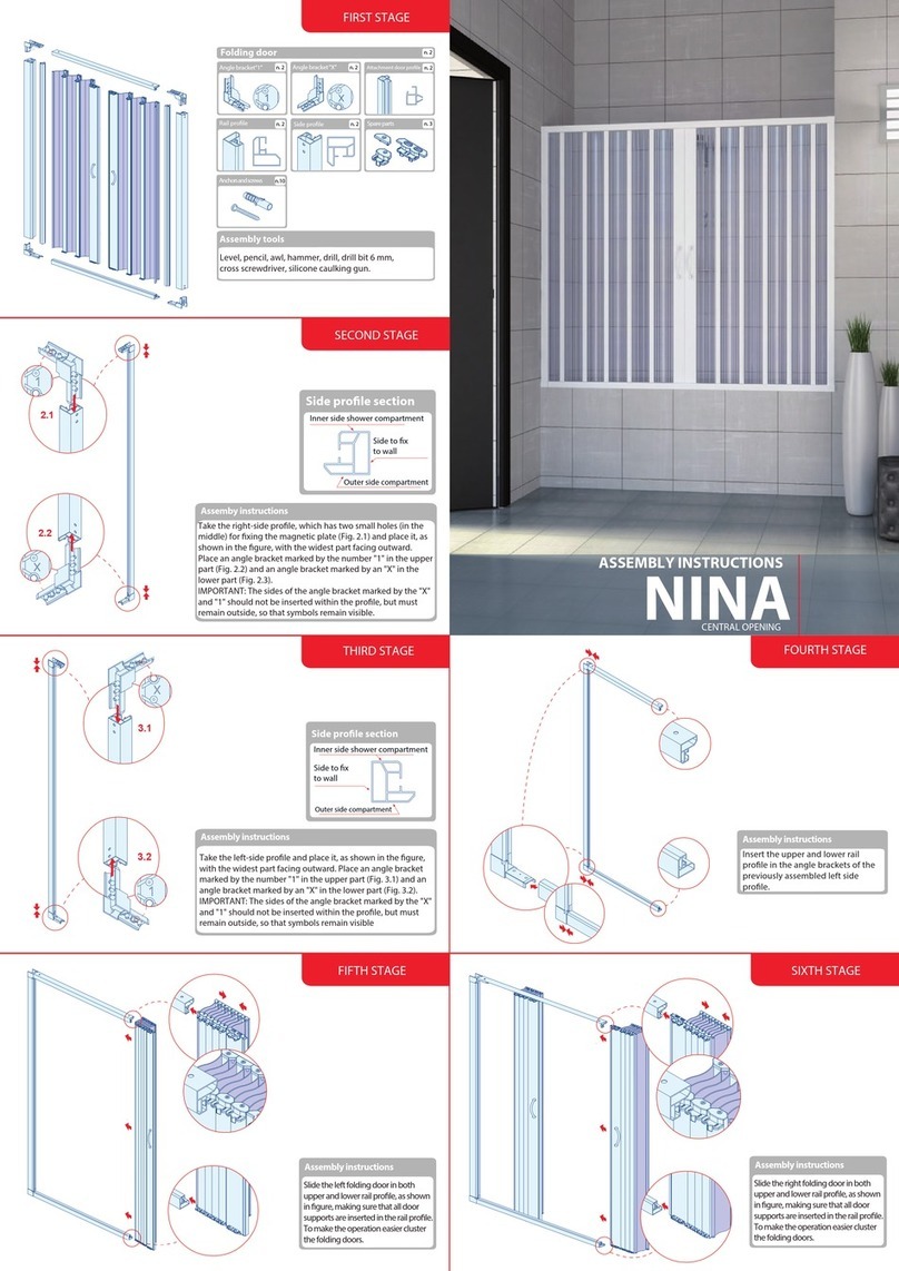 BOX DOCCIA NINA Assembly instructions BOX DOCCIA NINA Assembly instructions