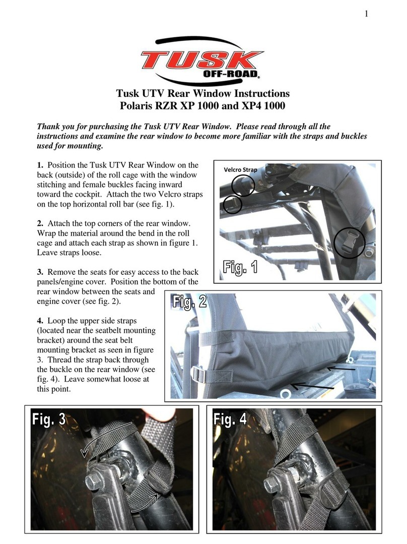Tusk UTV Rear Window User manual