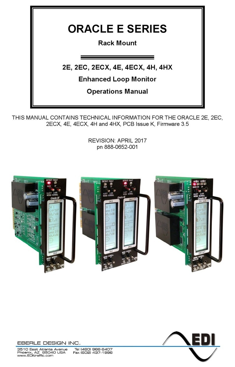 EDI ORACLE E Series Operation manual