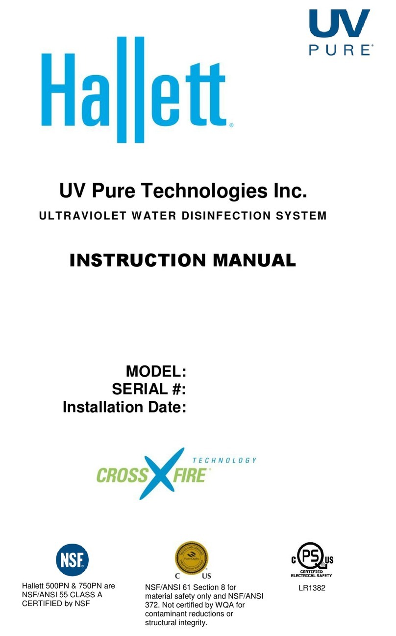 UV Pure Technologies Hallett 1000P User manual