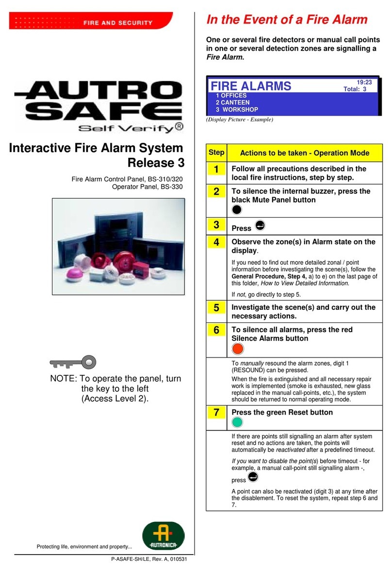 Autronica AUTROSAFE Self Verify BS-310 manual