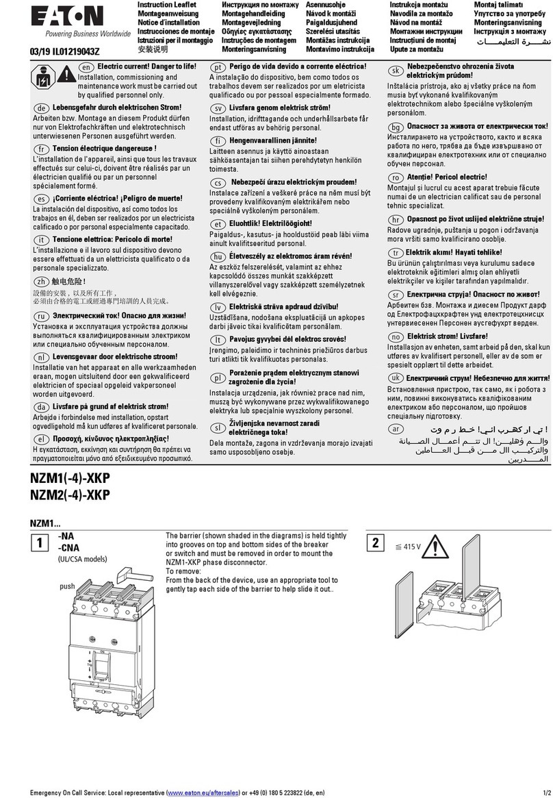 Eaton NZM1-XKP Instruction leaflet