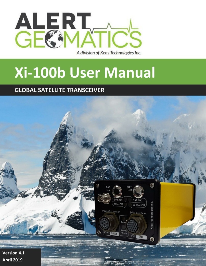Xeos Technologies Inc. Alert Geomatics Xi-100b user manual