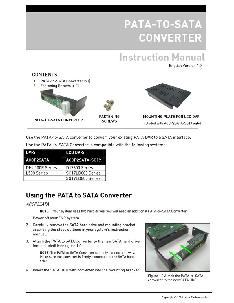 Lorex ACCP2SATA User manual
