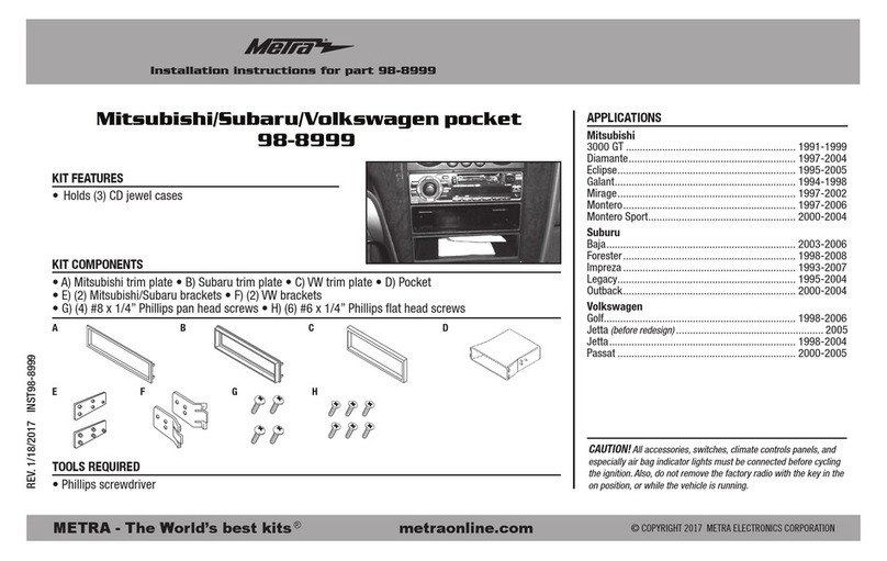 Metra Electronics 98-8999 User manual