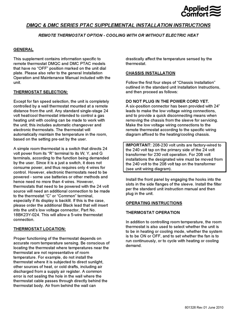 Applied Comfort DMQC Series Supplemental installation instructions Applied Comfort DMQC Series Supplemental installation instructions