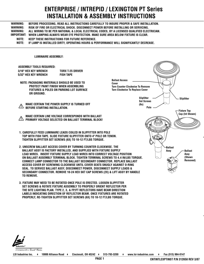 LSI ENTERPRISE Series Installation & assembly instructions