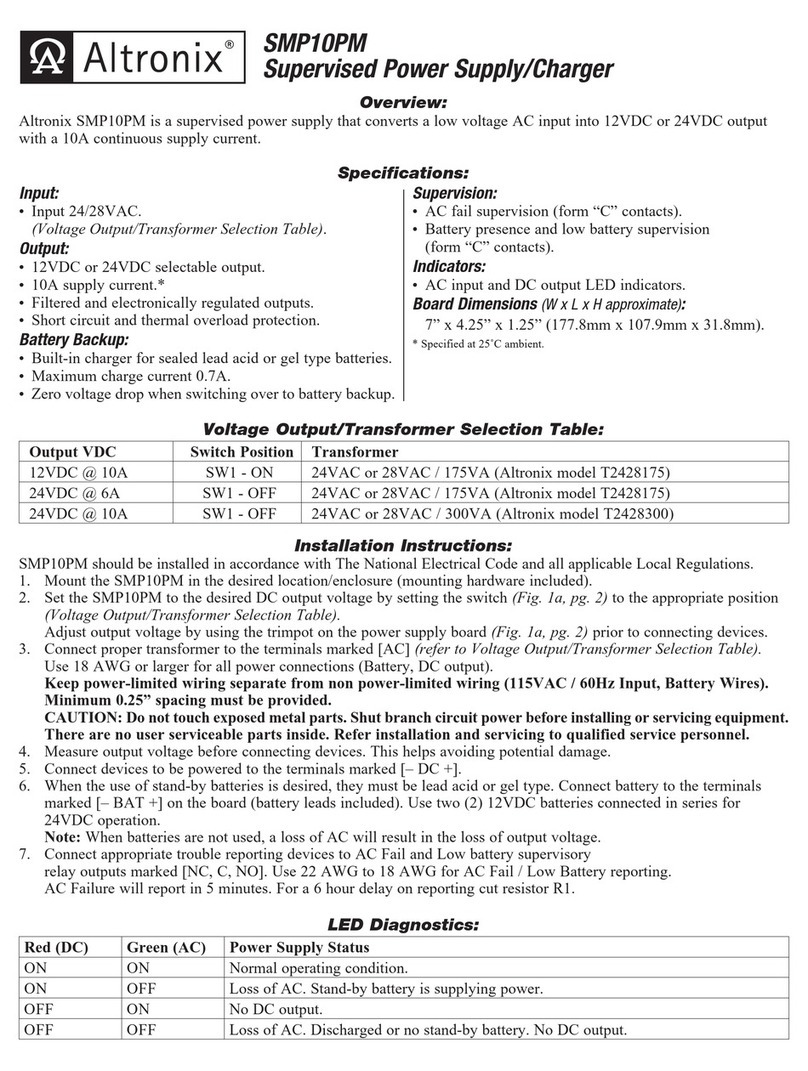Altronix SMP10PM User manual