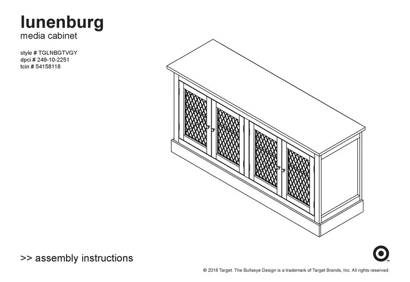 Target Lunenburg media cabinet TGLNBGTVGY Assembly instructions