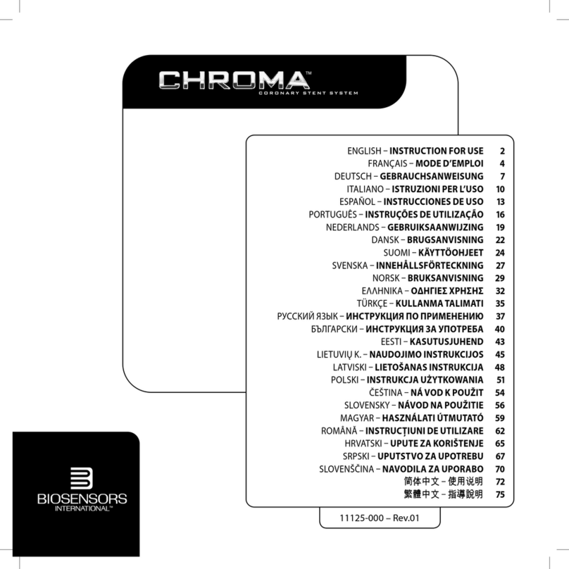 BIOSENSORS Chroma Small Vessel Instructions for use
