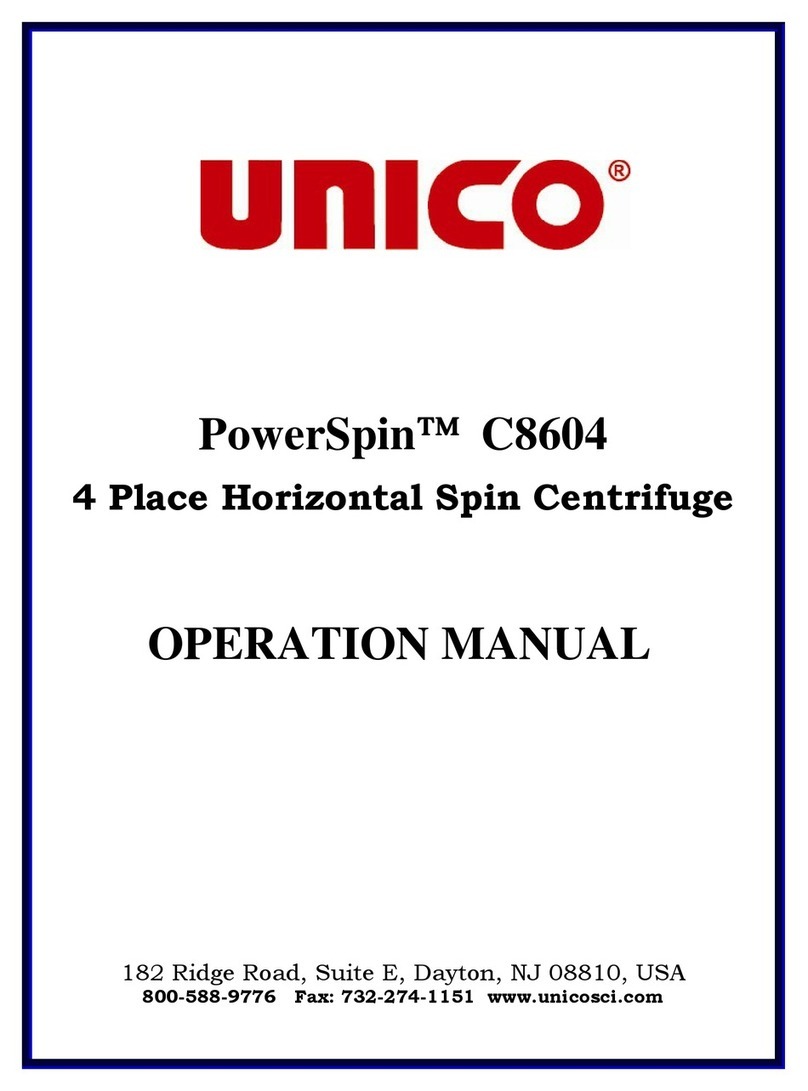 Unico PowerSpin C8604 Operation manual