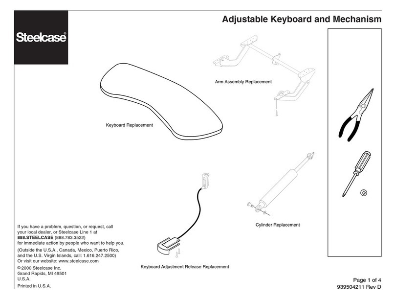 Steelcase Adjustable Keyboard and Mechanism manual Steelcase Adjustable Keyboard and Mechanism manual