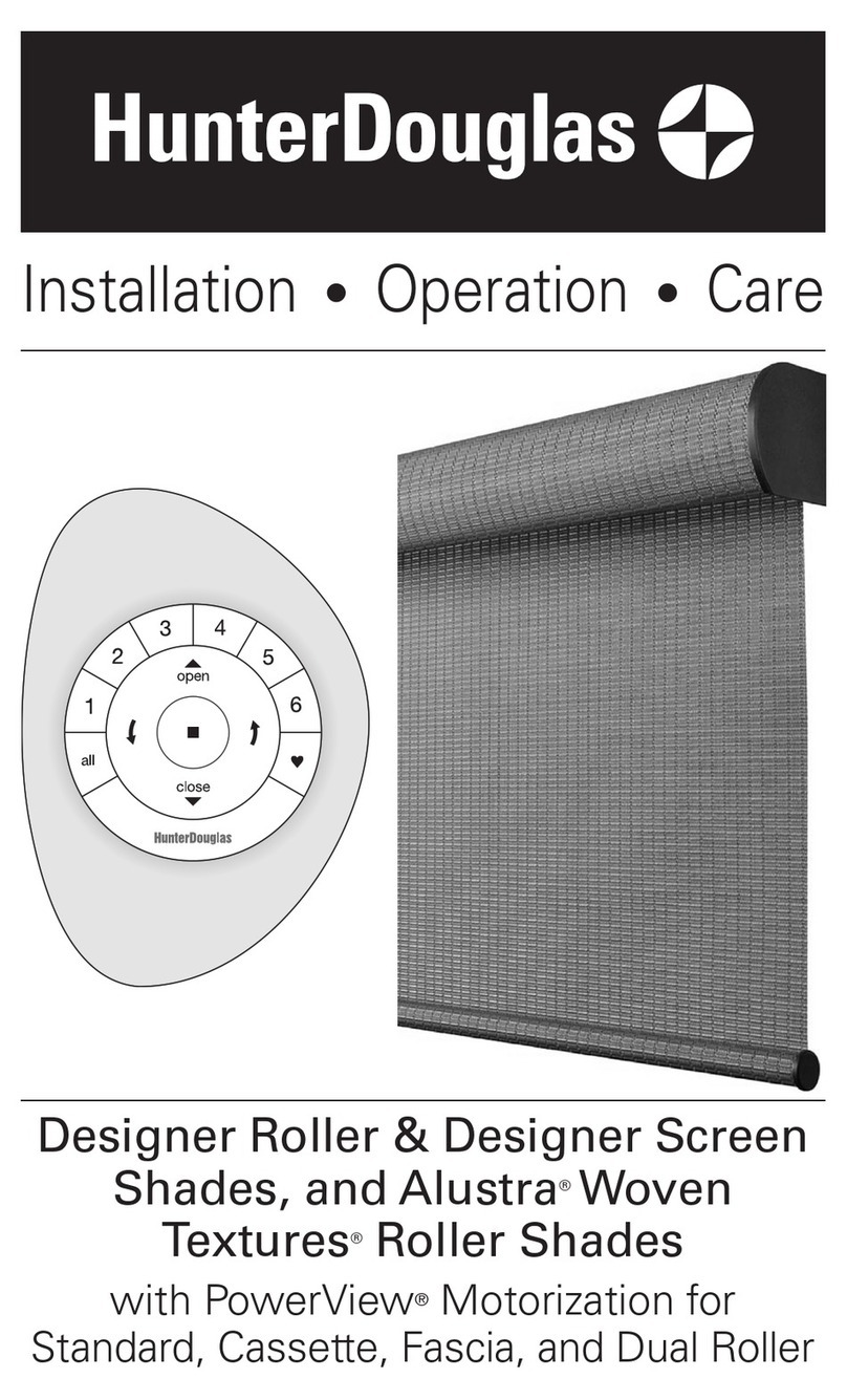 HunterDouglas Designer Roller Series Parts list manual