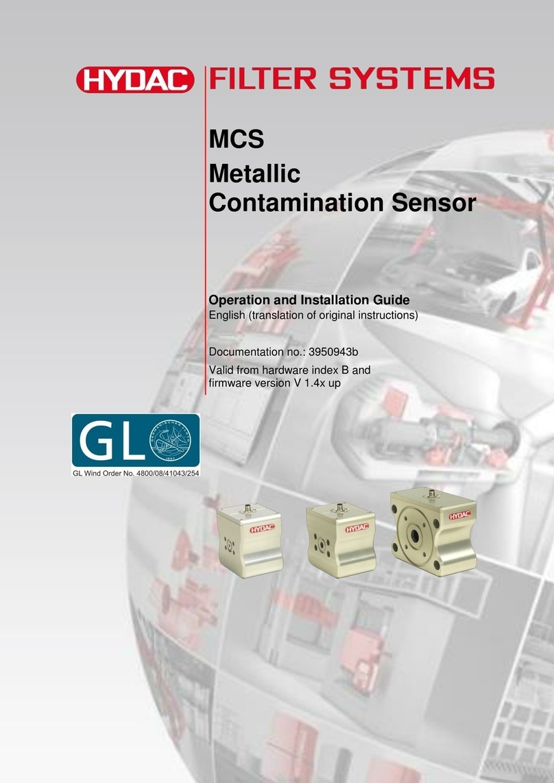 Hydac MCS 13 series Quick start guide Hydac MCS 13 series Quick start guide